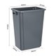 JANTEX SMALLE AFVALBAK GRIJS 60LTR