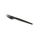 CPLA snackvork met snijrand 13cm zwart 1000 stuks - re-usable