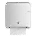 SAPO Quartz white mini matic handdoekautomaat type Tear & GO (elektrisch)