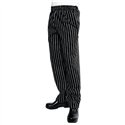 Chef Works Designer baggy koksbroek zwart-wit gestreept S