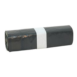 Afvalzak, LDPE, zwart met trekband - 10 ltr, 45x45 T25 (ds 25x20st).