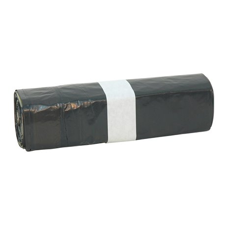 Afvalzak, LDPE, zwart met trekband - 10 ltr, 45x45 T25 (ds 25x20st).