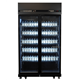Combisteel Koelkast met 2 glasdeuren zwart IRM-770R BL