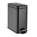 Slanke Pedaalemmer Zwart 5L - Compacte Washroom Prullenbak met Softclose