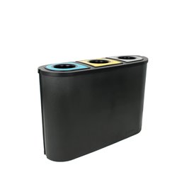 Triomf Afvalscheidingsstation 3 x 45 Liter – Zwart