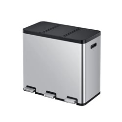 Essential 1 Recycler Pedaalemmer 3 x 20 Liter – Mat RVS