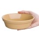 Olympia ovale aardewerk schalen 16,1x11,6cm - Bruin Steengoed (6 stuks)