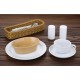Olympia ovale aardewerk schalen 16,1x11,6cm - Bruin Steengoed (6 stuks)