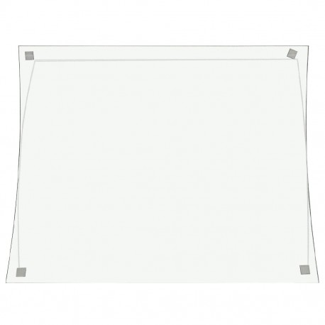 Buffalo gebogen glas - gehard glas reserveonderdeel voor CK627 en JB188
