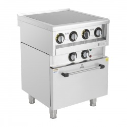 Buffalo 600 Series Inductie Fornuis - Zilver RVS