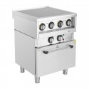 Buffalo 600 Series Inductie Fornuis - Zilver RVS