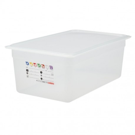 Cambro Safetrak IML Voedselopslagbak GN 1/1 - Polypropyleen, Helder, 200mm