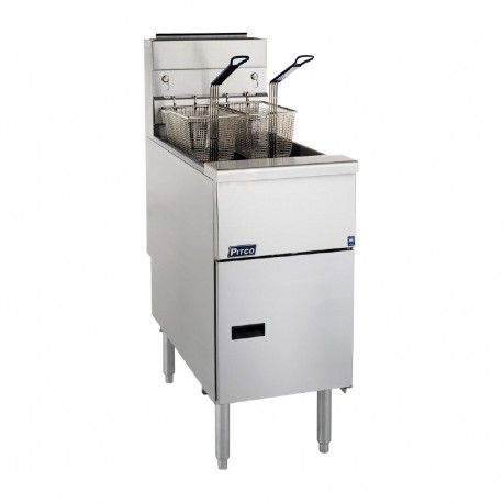 Pitco Friteuse SG14S Millivolt (G30/31 NL) – Gasfriteuse RVS voor Hoge Productie