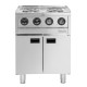 Buffalo 600 Serie Vrijstaande Elektrische Kookplaat 4-Pits 7kW RVS Zilver