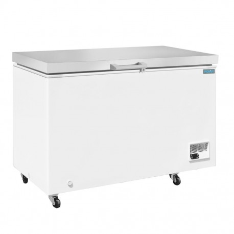 Polar G-serie Diepvrieskist 385L – Witte Vrieskist met Robuust RVS Deksel