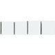 Buffalo complete deurassemblage (2 stuks) - glas, zilver, voor HW928