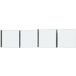 Buffalo complete deurassemblage (2 stuks) - glas, zilver, voor HW928