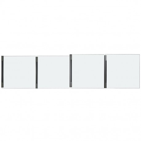 Buffalo complete deurassemblage (2 stuks) - glas, zilver, voor HW928