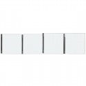 Buffalo complete deurassemblage (2 stuks) - glas, zilver, voor HW928