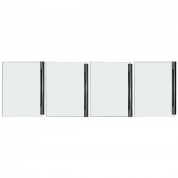 Buffalo complete deurassemblage (2 stuks) – glas, zilver, geschikt voor HW927
