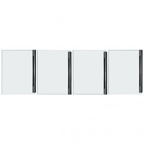 Buffalo complete deurassemblage (2 stuks) – glas, zilver, geschikt voor HW927