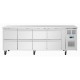Polar U Series RVS koelwerkbank gastronorm met 8 laden – Zilver