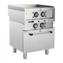 Buffalo 600 Serie Vrijstaande Elektrische Bakplaat met Heteluchtoven – Zilver