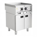 Buffalo 600-Serie Zelfstandige Elektrische Bakplaat 600mm – Gladde Grillplaat Zilver