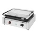 Buffalo Bistro grote geribbelde contactgrill – RVS 430, Zilver