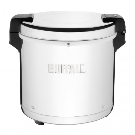 Buffalo rijstwarmer 21L – professionele rijstkoker zilver