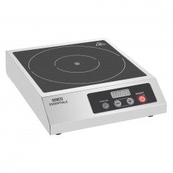 Nisbets Essentials Single Zone Induction Hob – RVS Inductiekookplaat Zilver