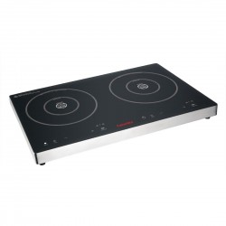 Caterlite dubbele inductiekookplaat 3000W met touchbediening - RVS