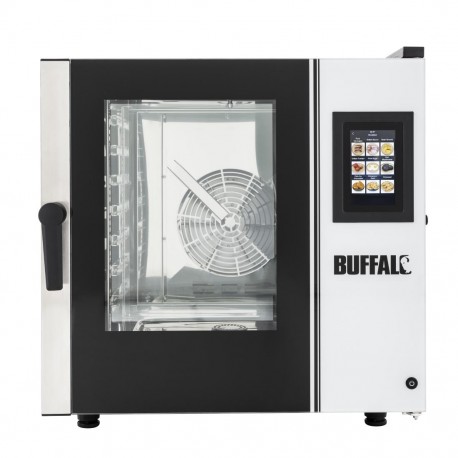 Buffalo Smart Touchscreen Combi Oven 7 x GN 1/1 met installatiekit
