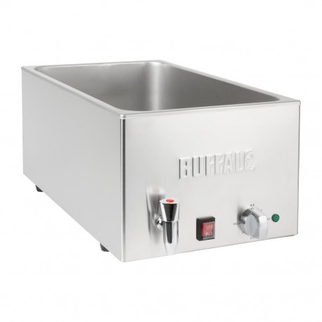 Buffalo Bain Marie met Tapkraan – RVS Zilver, Capaciteit 1x GN 1/1