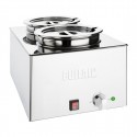 Buffalo bain-marie RVS met 2x 5,2L bakken - Zilver