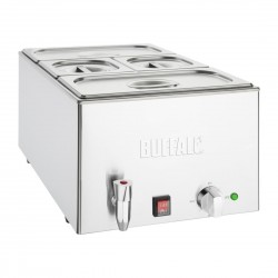 Buffalo Bain Marie met Tapkraan en Bakken - RVS, Zilver, 21L