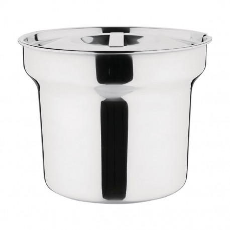 Vogue bain-marie pot met deksel 4L - RVS - Zilver