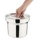 Vogue bain-marie pot met deksel 4L - RVS - Zilver