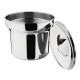 Vogue bain-marie pot met deksel 4L - RVS - Zilver