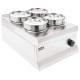 Lincat Silverlink 600 Bain Marie BS4 - RVS Warmhoudapparaat met 4x 4,5L Pannen