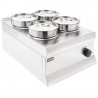 Lincat Silverlink 600 Bain Marie BS4 - RVS Warmhoudapparaat met 4x 4,5L Pannen