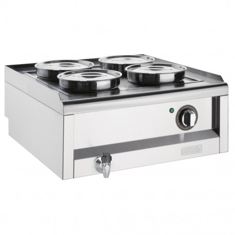 Buffalo 600 Serie 4-Pot Bain Marie RVS Zilver