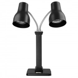 Buffalo Dubbele Warmtelamp Snijstation Mat Zwart 2x250W