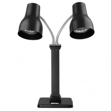 Buffalo Dubbele Warmtelamp Snijstation Mat Zwart 2x250W