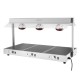 Buffalo warmhoudplaat met warmtelamp 3x GN 1/1 – RVS & Glas