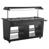 Buffalo Warmhoud Buffet Bar Zwart - Bain-Marie Saladebar 4x GN1/1