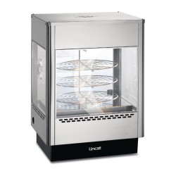 Lincat pizza warmhoudvitrine UM50 - RVS & gehard glas, Zilver