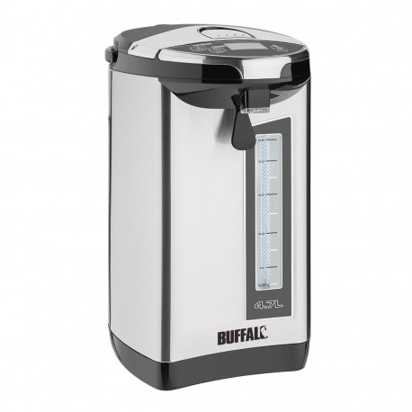 Buffalo heetwaterdispenser 4,7L – zilveren waterkoker met instelbare temperatuur