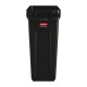 Rubbermaid Slim Jim afvalbak met ventilatiekanalen zwart 60L