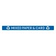 Jantex Slim Bin deksellabel Gemengd Papier & Karton - Blauw